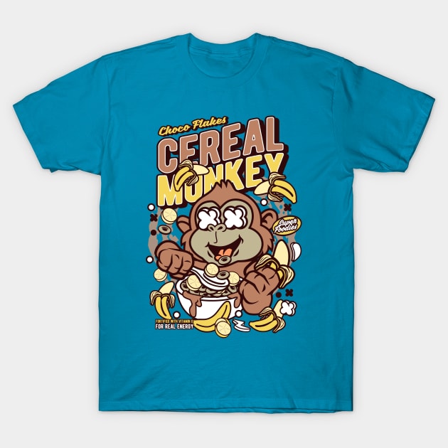 Cereal Monkey T-Shirt by Asocool